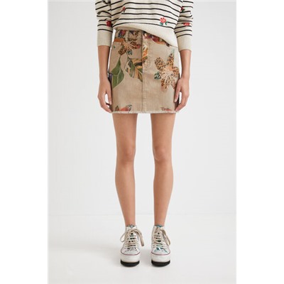 Minifalda de camuflaje floral
