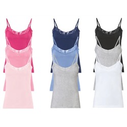 ESMARA® Spaghettiträgerhemden Damen, 3 Stück