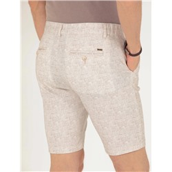 Bej Slim Fit Bermuda Şort