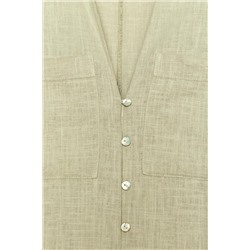 LINEN BLEND SHIRT DRESS