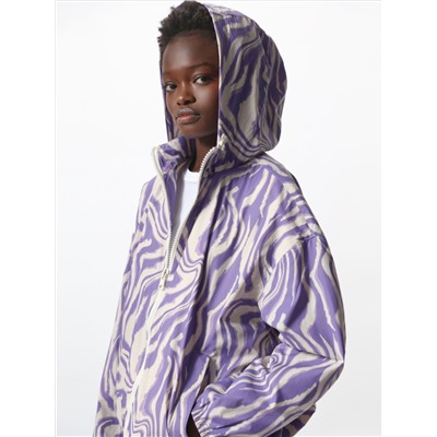 PRINTED JACKET WITH HOOD