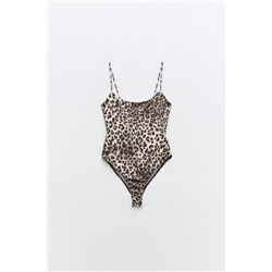 ANIMAL PRINT STRAPPY BODYSUIT
