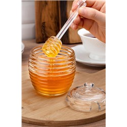 Lorenzo Kaşıklı Cam Bal Kavanozu - 240ML