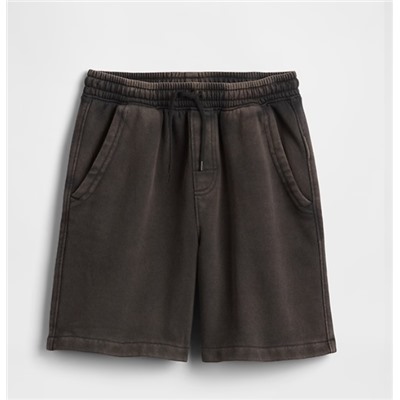 Kids Washed-Fleece Pull-On Shorts