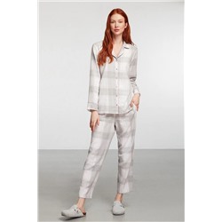 Catherines Gri Ekoseli Pijama Takım 1911PJMTKM