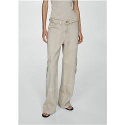 Jeans cargo bolsillos