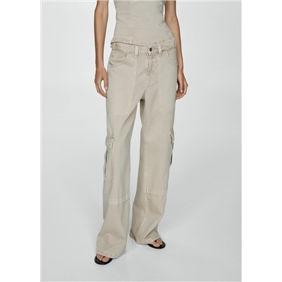 Jeans cargo bolsillos