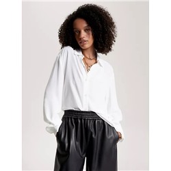 TOMMY HILFIGER RELAXED FIT SOLID CREPE SHIRT
