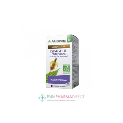 ArkoPharma ArkoGélules - Ispaghul Mucivital - Transit Intestinal - BIO 45 gélules