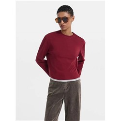 Женский лонгслив с имитацией второго слоя   Lov*e Republi*c  Экспорт в Россию