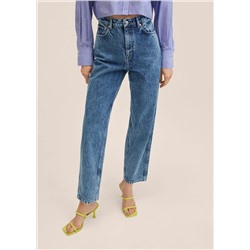 Vaqueros tapered tiro alto -  Mujer | MANGO OUTLET España