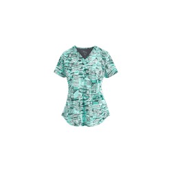 Barco NrG Scrubs Sun Dial Print Top