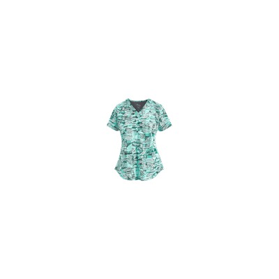Barco NrG Scrubs Sun Dial Print Top