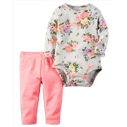 2-Piece Bodysuit & Neon Pant Set
