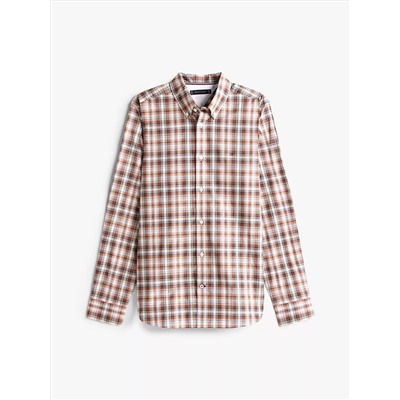 Slim Fit Plaid Print All-Day Shirt