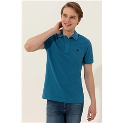 U.S. Polo Assn. Polo Yaka Regular Fit Basic Petrol Mavisi Erkek T-shirt G081SZ011.000.1350497