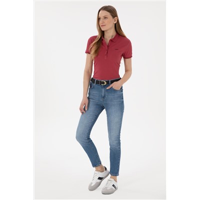 Kadın Mavi Slim High Waist Fit Jean Pantolon