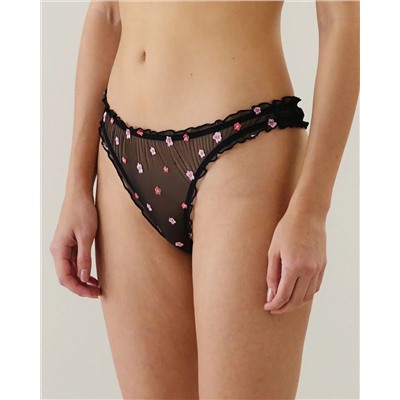 Tanga de tul con bordados