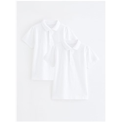 Easy On Short Sleeve School Polo Shirts 2 Pack