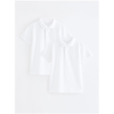 Easy On Short Sleeve School Polo Shirts 2 Pack