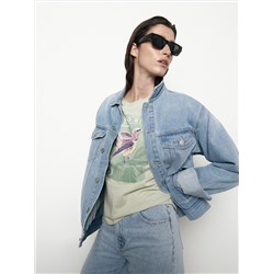 T-Shirt im Kimono-Stil mit Druck