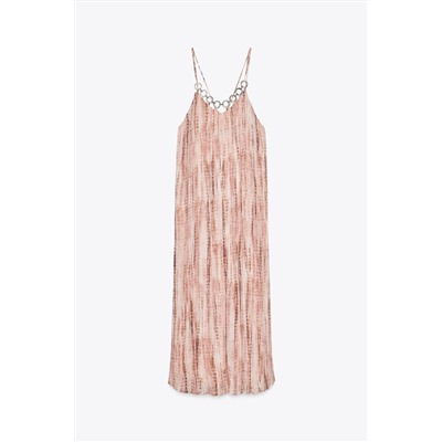 TIE-DYE DRESS WITH RINGS