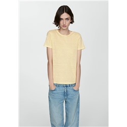 Camiseta lino manga corta