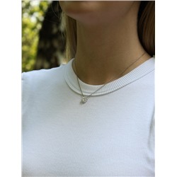 Колье из серебра с и фианитом родированное 925 пробы 3740р