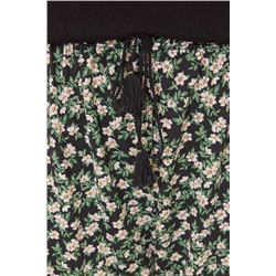 Pijama largo algodón canalé negro