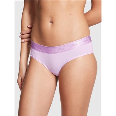 PINK LOGO MICRO HIPSTER PANTY