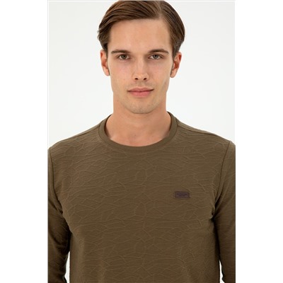 Erkek Haki Sweatshirt