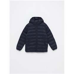 LIGHTWEIGHT HOODED PUFFER JACKET