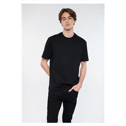 Mavi Logo Sırt Baskılı Siyah Tişört Loose Fit / Bol Rahat Kesim 0611312-900