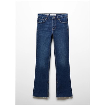 Jeans rectos tiro medio aberturas