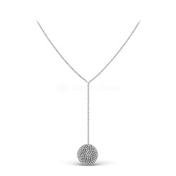 Колье из родированного серебра и золочением 925 пробы икл-913479 Колье