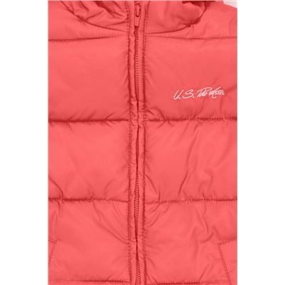 Kız Çocuk Açık Pembe Kapüşonlu Mont