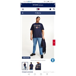 ICON BIG AND TALL ORGANIC COTTON CREST T-SHIRT