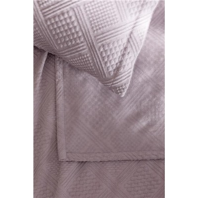 Triangle King Size %100 Pamuk Yatak Örtüsü - Açık Mürdüm