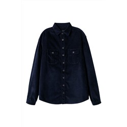 Sobrecamisa de terciopelo Azul marino