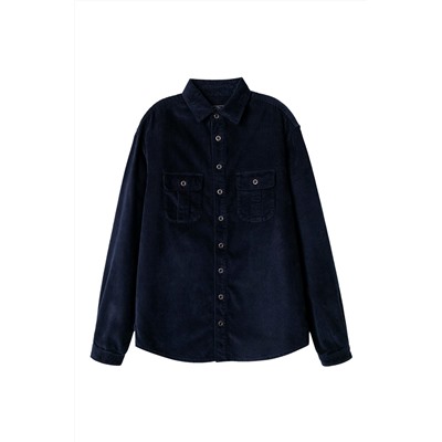 Sobrecamisa de terciopelo Azul marino