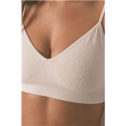 Top sin costuras NATURAL animal print beige