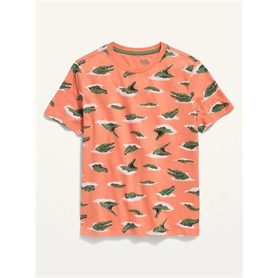 Vintage Short-Sleeve Printed Tee for Boys
