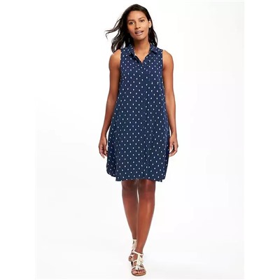 Patterned Swing Dress for Women