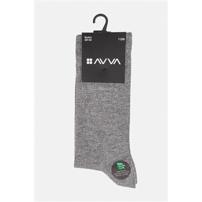 Avva Erkek Gri Düz Bambu Soket Çorap E008501
