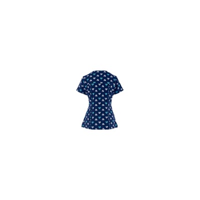 heartsoul Scrubs She's A Heart Breaker Print Top