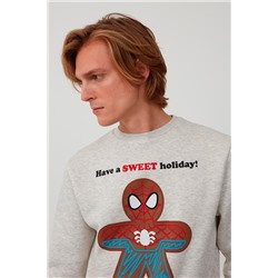 Sudadera Spider-Man Los Vengadores Marvel - Gris claro jaspeado y marrón