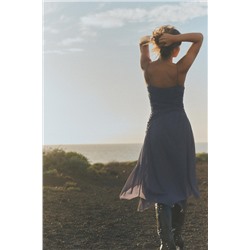 ASYMMETRIC DRESS WITH GATHERING