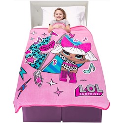 Franco Kids Bedding Soft Plush Microfiber Throw, 46" x 60", LOL Surprise