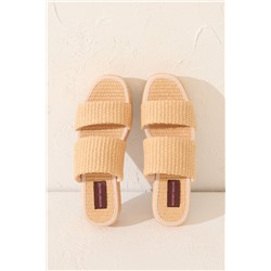 Sandalias plataforma rafia natural