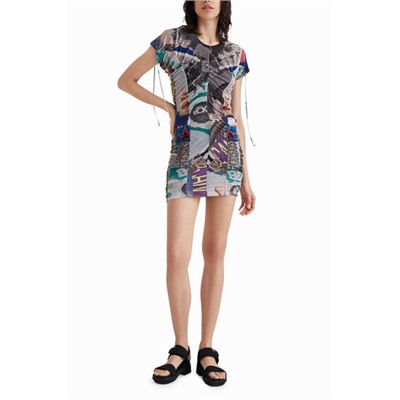 Vestido mini slim rushing